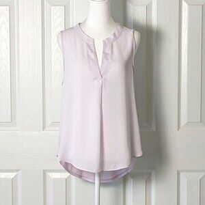 LOFT Women's Sleeveless V-Neck Top Blouse  Size S  Pale Lilac